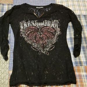 Lace Crash and Burn shirt